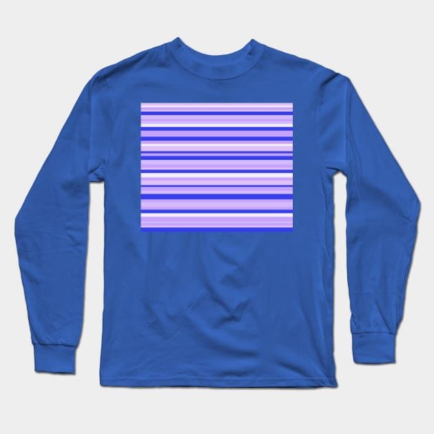 Chic stripes design in purple and blue shades Long Sleeve T-Shirt by F-for-Fab